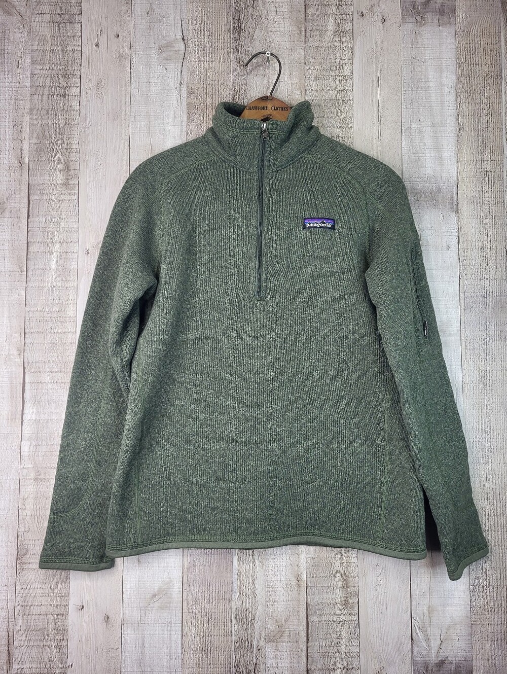Patagonia Better Sweater 1/4 Zip Fleece. Size Medium. Green.